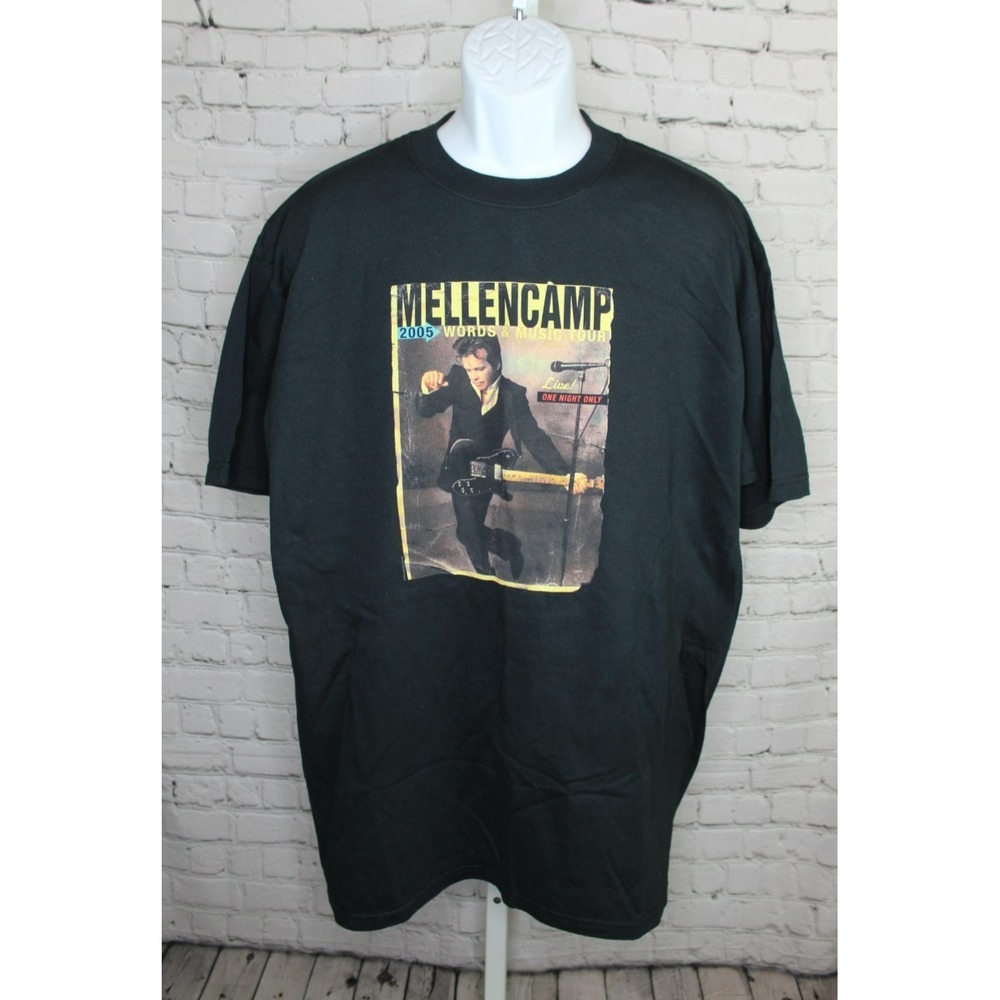 John Mellencamp Concert T-Shirt Mens XL 2005 Words and Music Tour one night only